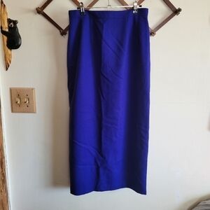 Vintage Wool Amanda Smith Suits Maxi Skirt Blue Purple Large 12
